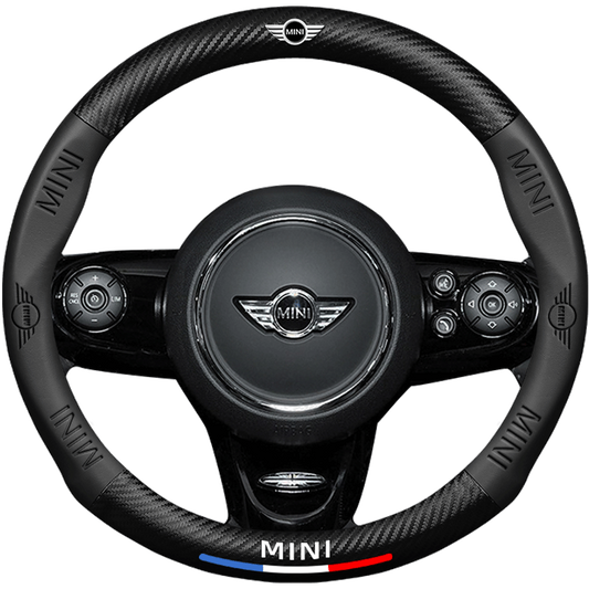 MINI Steering Wheel Cover – Fits 37.5–38.5 cm (14.76–15.16 in), Genuine Leather, Anti-Slip