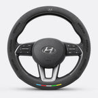 Alcantara Suede 3D Embossed Steering Wheel Cover For Hyundai