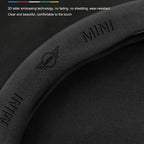 Car steering wheel cover in carbon fiber suede style suitable for BMW MINI
