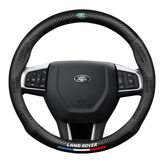 Land Rover Steering Wheel Cover – Fits 37.5–38.5 cm (14.76–15.16 in), Genuine Leather, Anti-Slip