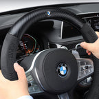 Car steering wheel cover in carbon fiber suede style suitable for BMW