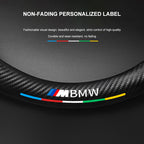 Car steering wheel cover in carbon fiber suede style suitable for BMW