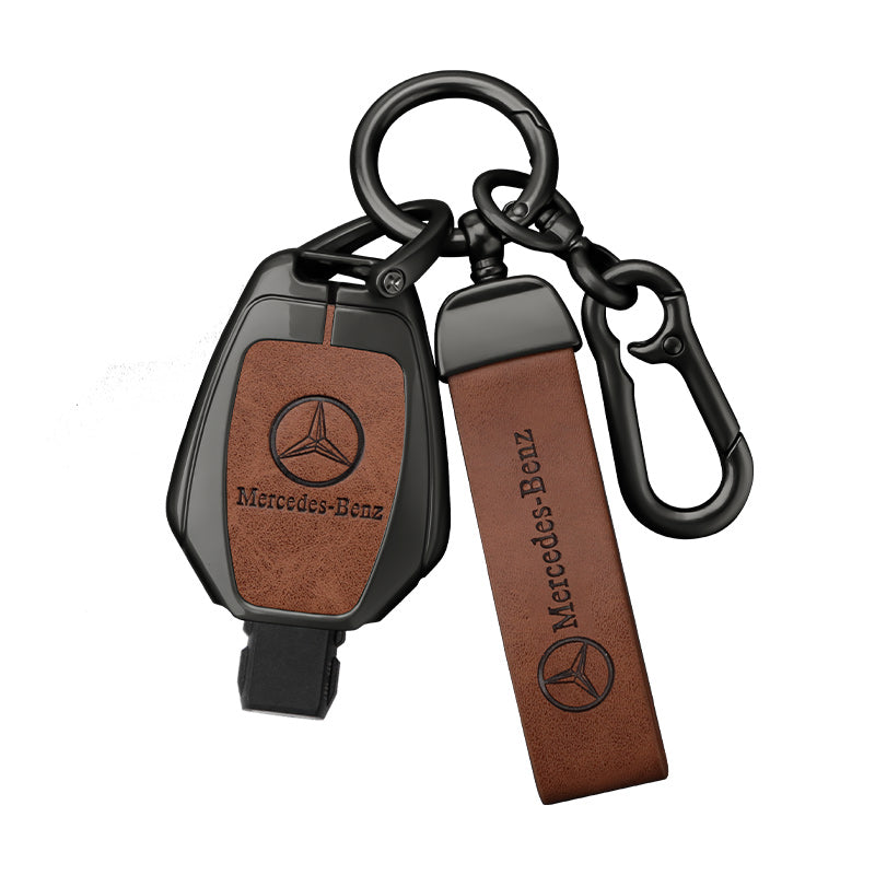 Zinc alloy genuine leather car key case for Mercedes-Benz series