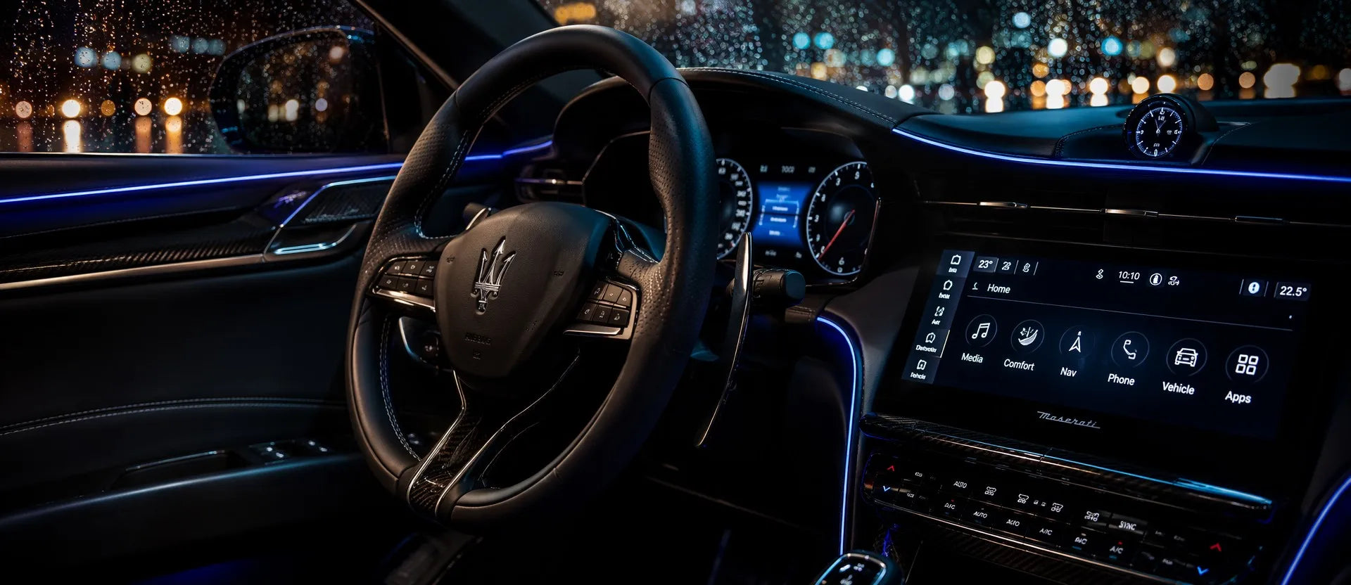 3D Embossed Genuine Leather Steering Wheel Cover for Mercedes-Benz