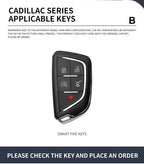 Zinc alloy genuine leather car key case for Cadillac series