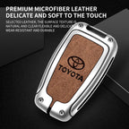 Zinc alloy genuine leather car key case for Toyota series