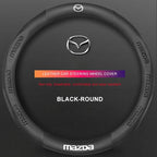 3D Embossed Genuine Leather Steering Wheel Cover For Mazda
