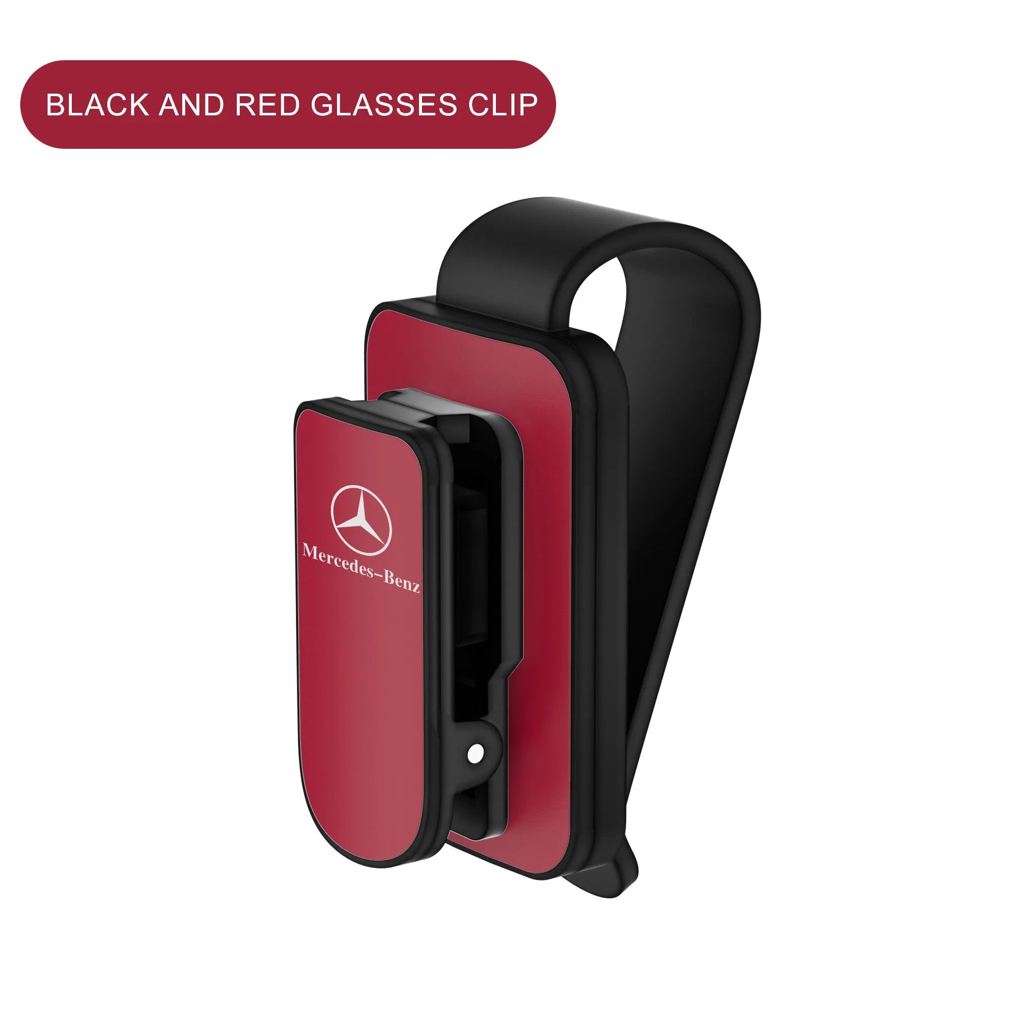 Premium Leather Snap-Fit Sunglasses Clip Holder for Mercedes-Benz