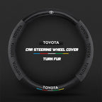 Car steering wheel cover in carbon fiber suede style suitable for Toyota