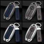 Zinc alloy genuine leather car key case for Nissan series