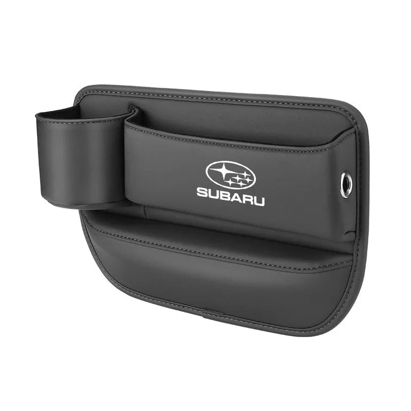 Car seat gap storage box with cup holder suitable for Subaru