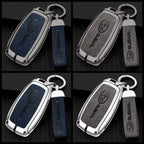 Zinc alloy genuine leather car key case for Subaru series