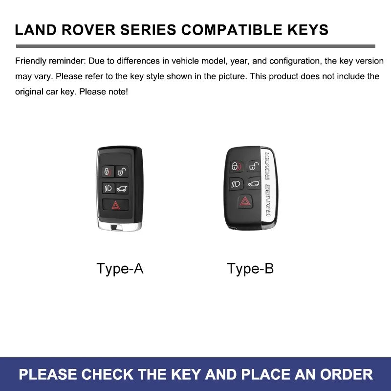 Zinc alloy genuine leather car key case for Land Rover series