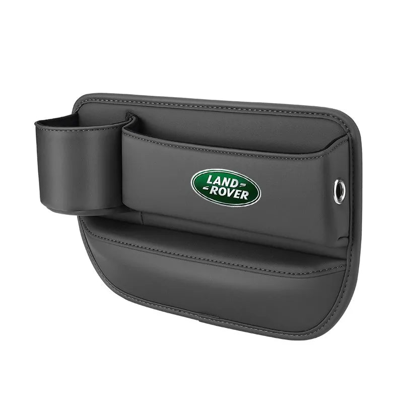 Car seat gap storage box with cup holder suitable for Land Rover