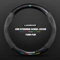 Car steering wheel cover in carbon fiber suede style suitable for Land Rover