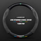 Car steering wheel cover in carbon fiber suede style suitable for Land Rover
