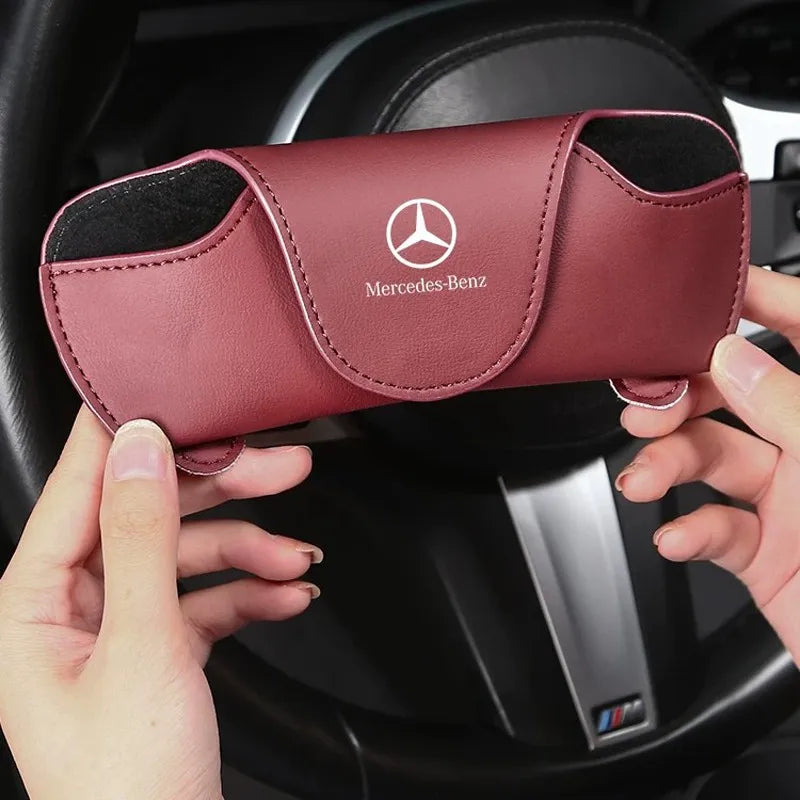 Car glasses case car eyeglass holder car sun visor storage box
