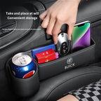 Car seat gap storage box with cup holder suitable for Buick