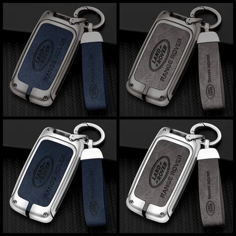 Zinc alloy genuine leather car key case for Land Rover series