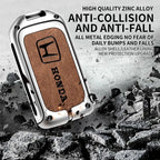 Zinc alloy genuine leather car key case for Honda series