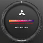 3D Embossed Genuine Leather Steering Wheel Cover For Mitsubishi
