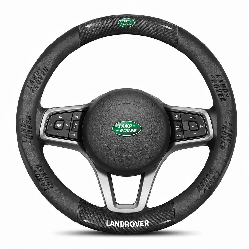 3D Embossed Genuine Leather Steering Wheel Cover For Land Rover