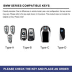 Zinc alloy genuine leather car key case for BMW series