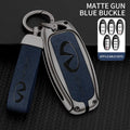 Zinc alloy genuine leather car key case for Infiniti series