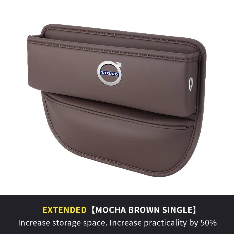 Car seat gap leather storage box suitable for Volvo