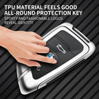 Zinc alloy genuine leather car key case for BMW series