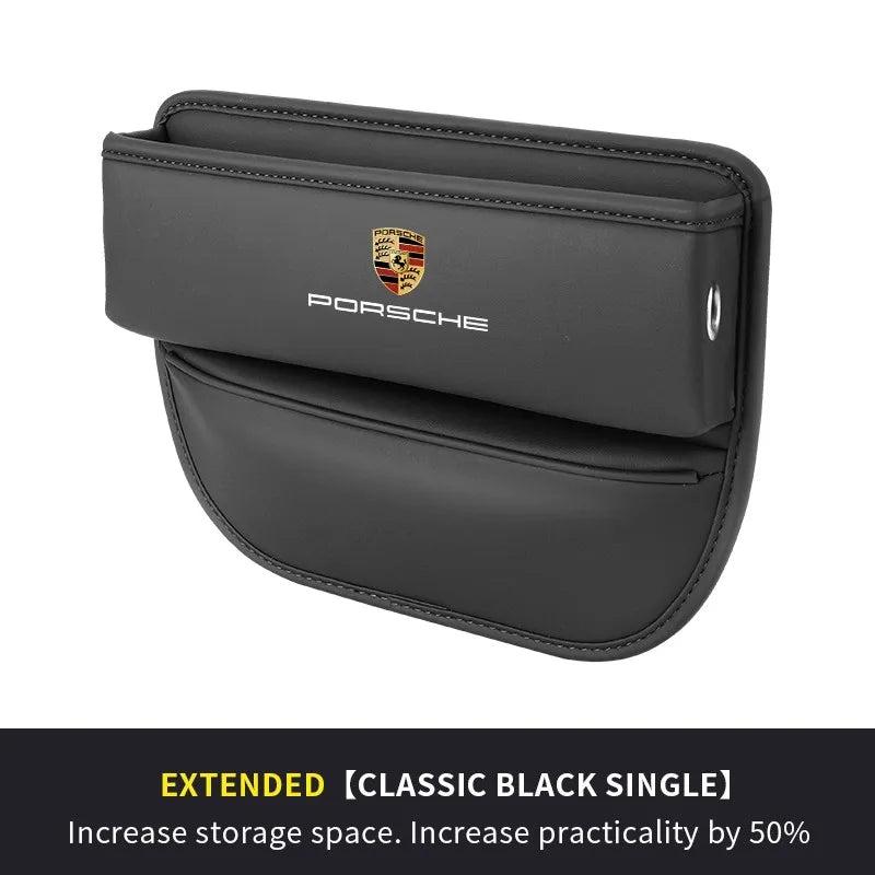 Car seat gap leather storage box suitable for Porsche