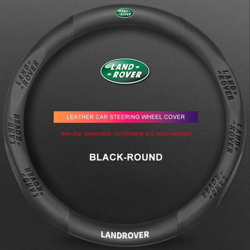 3D Embossed Genuine Leather Steering Wheel Cover For Land Rover