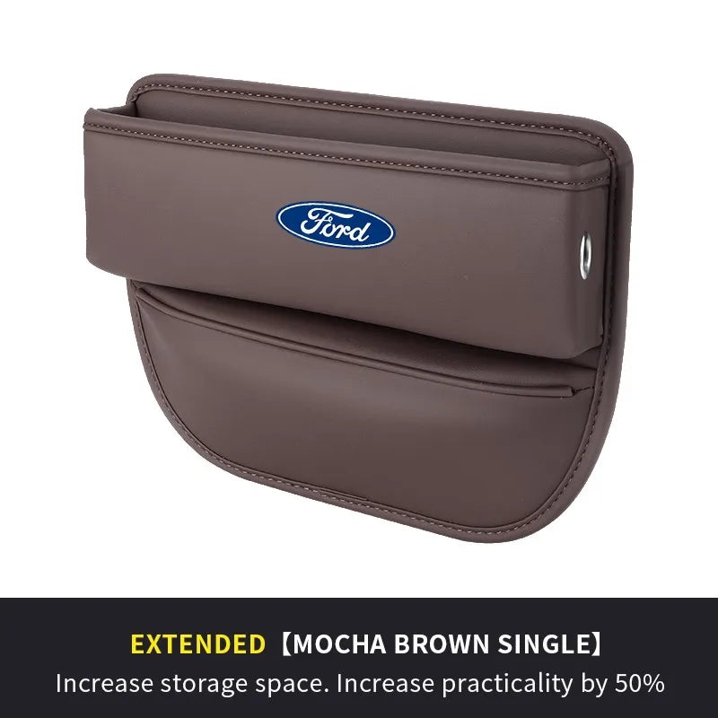 Car seat gap leather storage box suitable for Ford