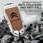 Zinc alloy genuine leather car key case for Citroen series