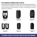 Zinc alloy genuine leather car key case for Kia series