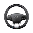 Car steering wheel cover in carbon fiber suede style suitable for Hyundai