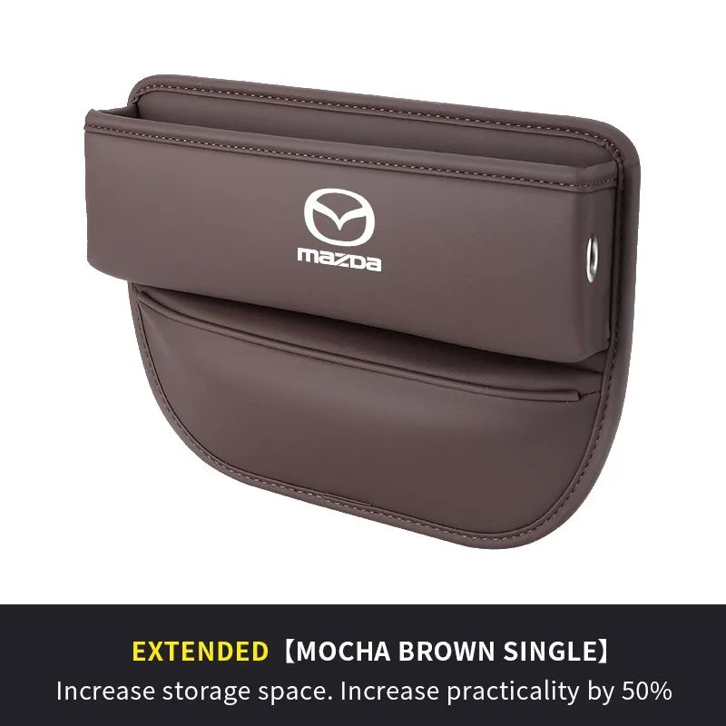 Car seat gap leather storage box suitable for Mazda