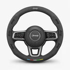 Alcantara Suede 3D Embossed Steering Wheel Cover For Jeep