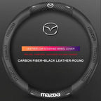 3D Embossed Genuine Leather Steering Wheel Cover For Mazda