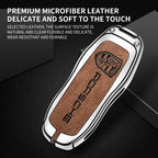 Zinc alloy genuine leather car key case for Porsche series