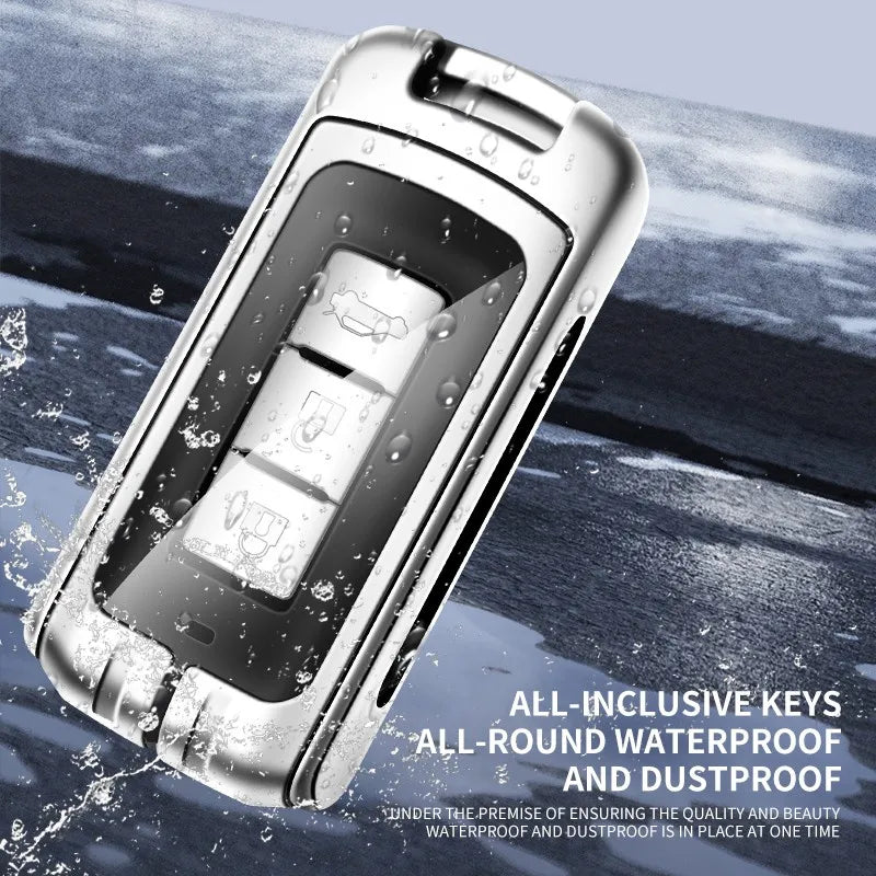 Zinc alloy genuine leather car key case for Mitsubishi series