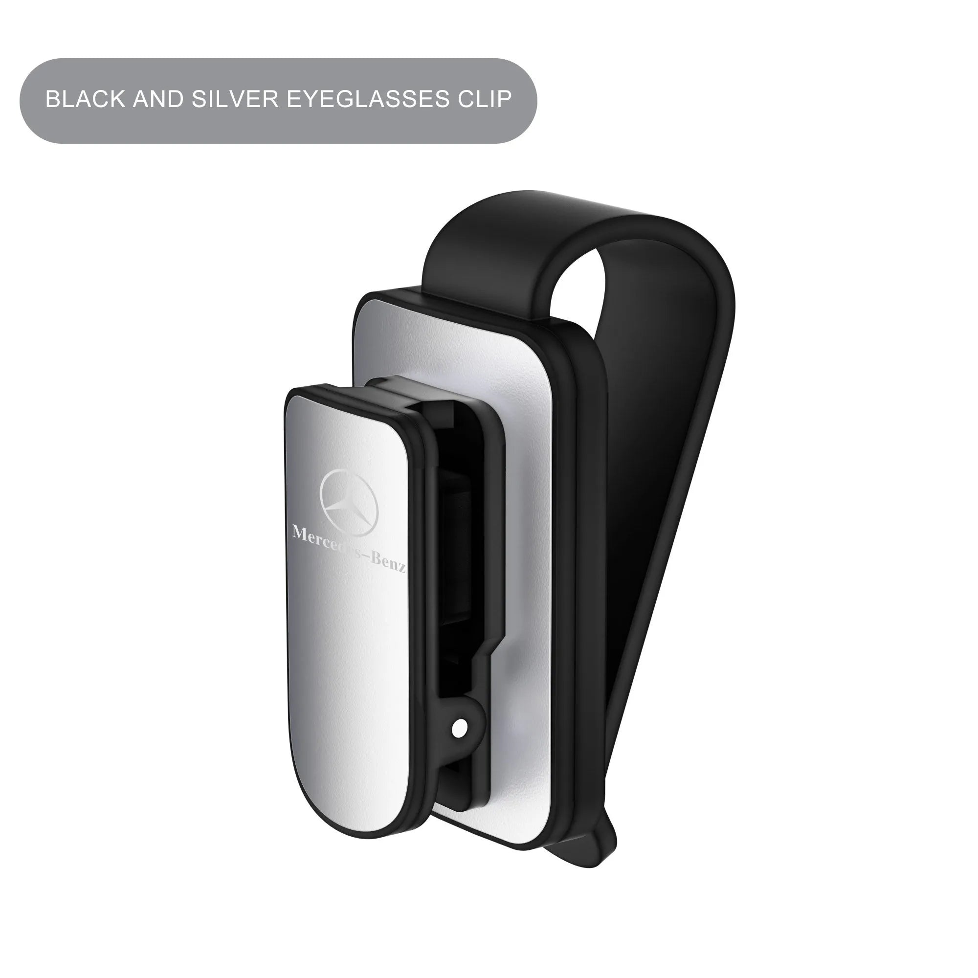 Premium Leather Snap-Fit Sunglasses Clip Holder for Mercedes-Benz