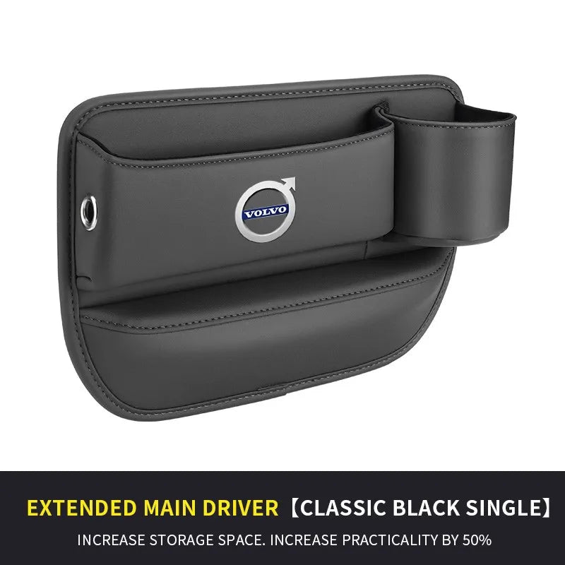Car seat gap storage box with cup holder suitable for Volvo