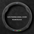 Alcantara Suede 3D Embossed Steering Wheel Cover For Volvo
