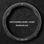Alcantara Suede 3D Embossed Steering Wheel Cover For Volvo