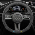 Alcantara Suede 3D Embossed Steering Wheel Cover For Mazda