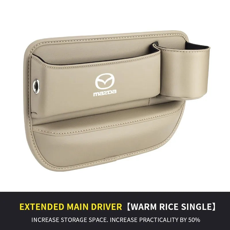 Car seat gap storage box with cup holder suitable for Mazda