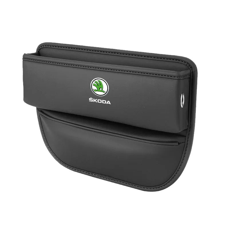Car seat gap leather storage box suitable for Skoda