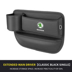 Car seat gap storage box with cup holder suitable for Skoda