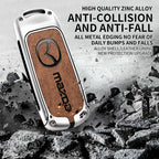 Zinc alloy genuine leather car key case for Mazda series
